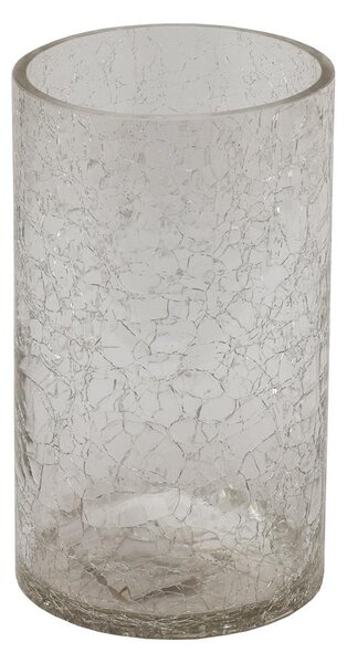 Váza sklo valec dekor popraskaná 12*v20cm