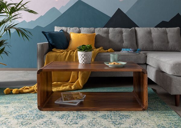 LOUNGE Konferenčný stolík 100x50x40 cm. orechová lakovaná. palisander