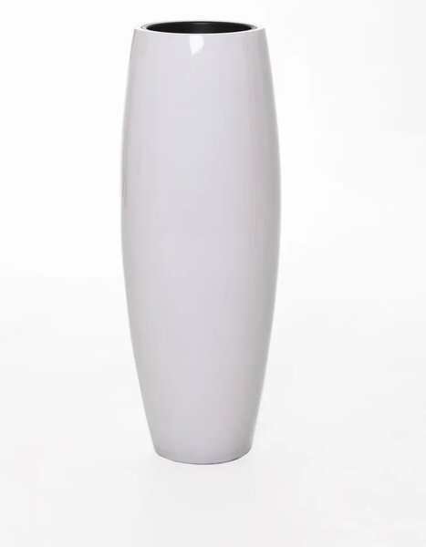 Kvetináč MAGNUM, sklolaminát, výška 80 cm, biely lesk