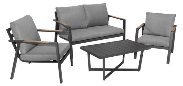 Set záhradného nábytku INDUSTRIAL FRAME 4v1 sivý