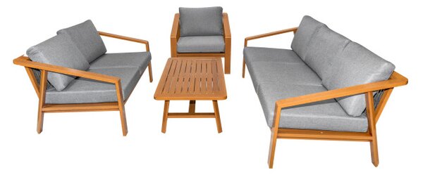 Set záhradného nábytku MODERN DELIGHT 4v1 sivý / béžový