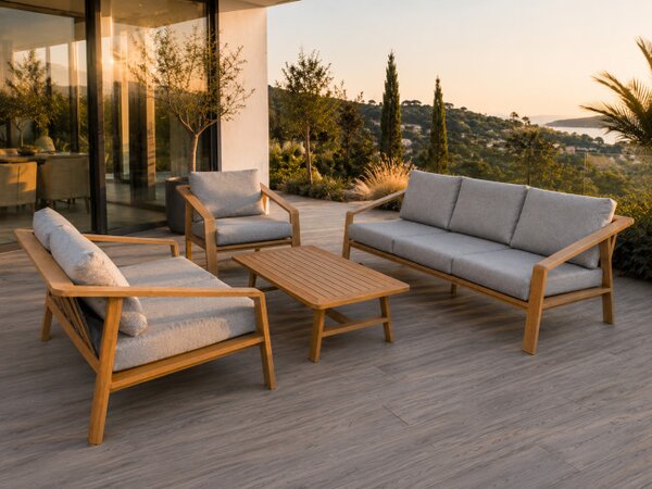 Set záhradného nábytku MODERN DELIGHT 4v1 sivý / béžový