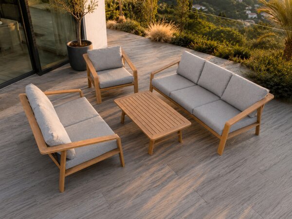 Set záhradného nábytku MODERN DELIGHT 4v1 sivý / béžový