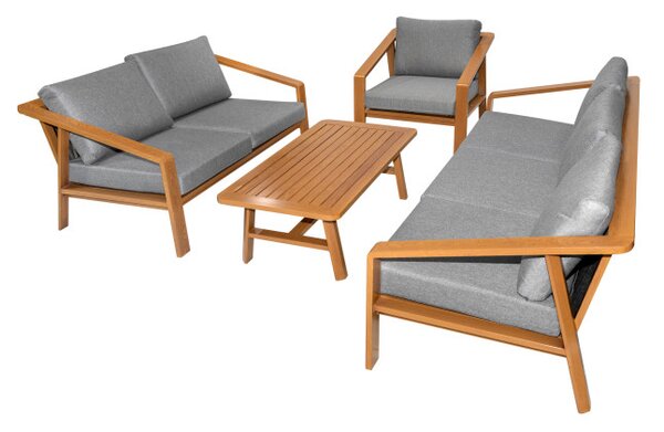 Set záhradného nábytku MODERN DELIGHT 4v1 sivý / béžový