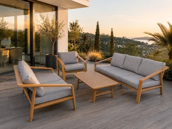 Set záhradného nábytku MODERN DELIGHT 4v1 sivý / béžový