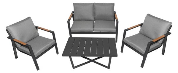 Set záhradného nábytku INDUSTRIAL FRAME 4v1 sivý