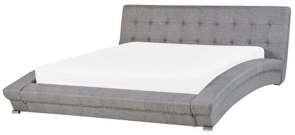 Elegantná čalúnená posteľ sivá 180 x 200 cm moderná dizajnová zakrivená