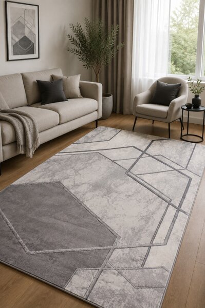 Koberec Diamond K8781S strieborný