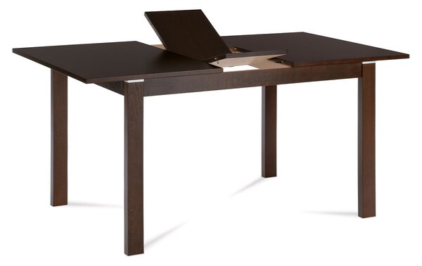 Jedálenský stôl rozkladací 120+30x80x74 cm, doska mdf, dyha, nohy masív, orech