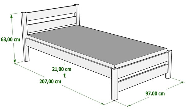 Raj posteli Detská posteľ KARO 200x90 cm
