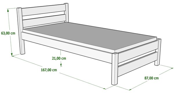 Raj posteli Detská posteľ KARO 200x90 cm