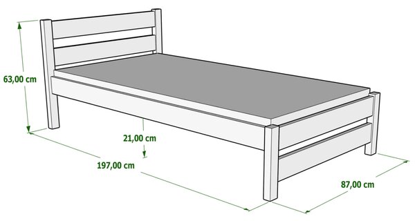 Raj posteli Detská posteľ KARO 200x90 cm