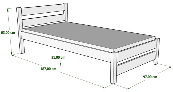 Raj posteli Detská posteľ KARO 200x90 cm