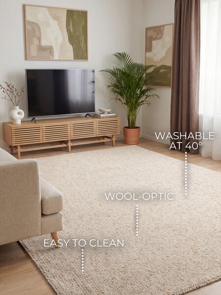ELLE Decoration , Kusový koberec Wolly Ultra 106228 Cream z kolekcie Elle, 80x150, biela, obývacia izba