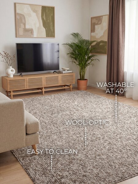 ELLE Decoration , Kusový koberec Wolly Ultra 106229 Taupe z kolekcie Elle, 80x150, hnedá, obývacia izba