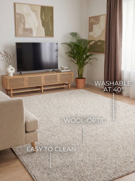 ELLE Decoration, Kusový koberec Wolly Ultra 106230 Dark Cream z kolekcie Elle, 120x170, béžová, obývacia izba