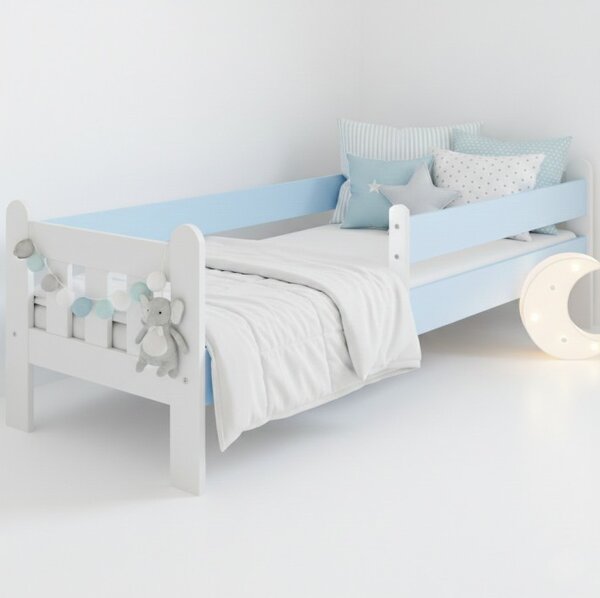 Raj posteli Detská posteľ Stano PW 200x90 cm 200x90 cm biela, sivo-biela