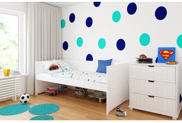 Raj posteli Detská posteľ HOMNES s 3 zásuvkami PW 200x90 cm biela