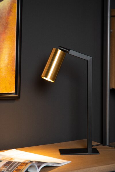 Stolná lampa SYBIL Black/Gold matt, GU10/35W, H43 cm