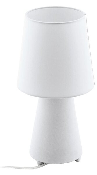 Eglo 97121 Stolová textilná lampička CARPARA E14 2X5,5W biela