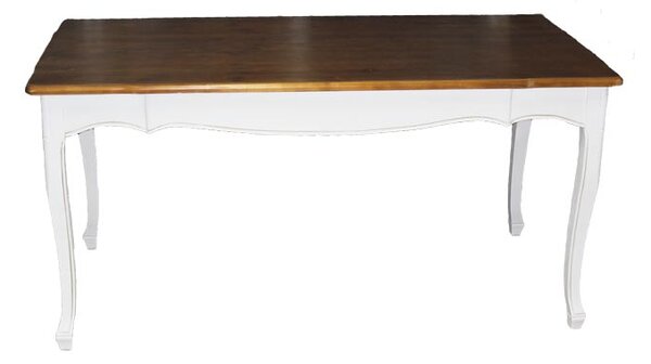 Morex drevený stôl provence,prevedenie masív,bielohnedá kombinácia,160x80x79 cm