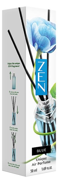 Tyčinkový aroma difuzér ZEN MODRÁ 50 ml