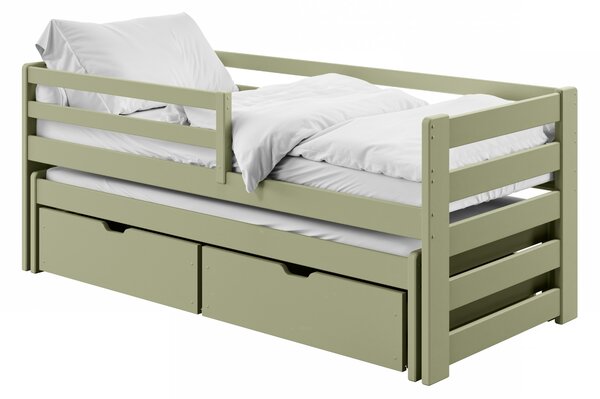 Raj posteli Detská posteľ SENZO (výber farieb) 160x80 cm, 180x80 cm, 190x90 cm, 200x80 cm, 200x90 cm bavlna, grafitová, kašmírová, mliečna čokoláda, olivová, škorica, tmavá čokoláda, biela, prírodná, sivá