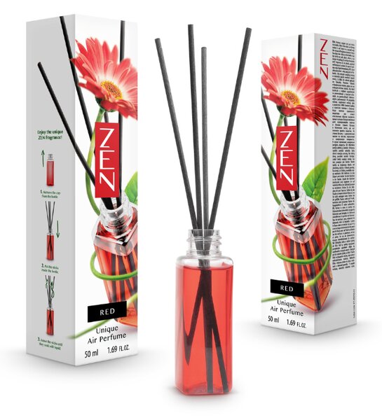 Tyčinkový aróma difuzér ZEN RED 50 ml