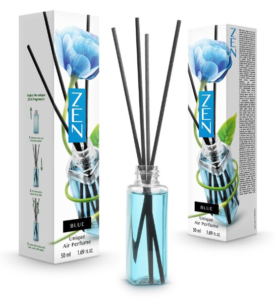 Tyčinkový aroma difuzér ZEN MODRÁ 50 ml