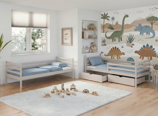 Raj posteli Detská posteľ NOEM LB 25 (výber farieb) 160x80 cm, 180x80 cm, 190x90 cm, 200x80 cm, 200x90 cm grafitová, kašmírová, olivová, biela, prírodná, sivá