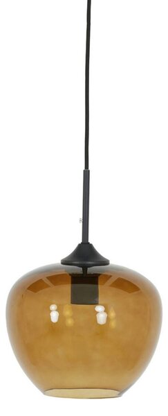 Zelené sklenené závesné svetlo Mayson green and black - Ø 23*18 cm/E27 - Light & Living