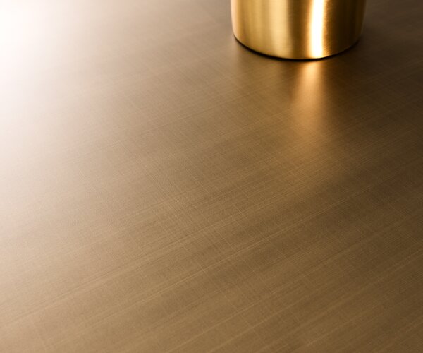 DELIFE Komoda Aira 200 cm metalická zlatá 4 dvierka závesná kov čierna