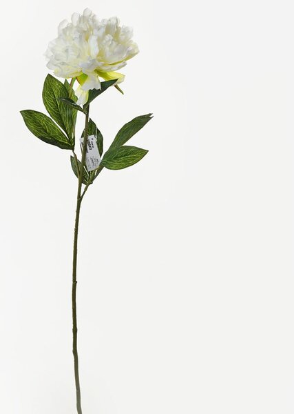 Pivónia biela umelý kvet 80cm