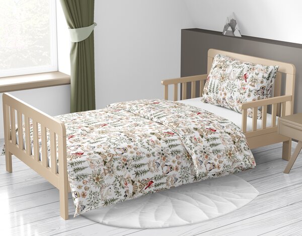 Koze.sk DETSKÉ obliečky 140x200 pre dieťa 100% bavlna CERTIFIKÁT Zima Boho Zelená