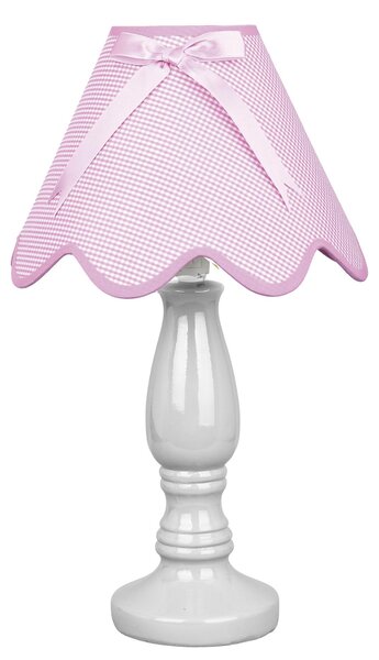 Stolná lampa LOLA ružová E14/1x40W, H41 cm