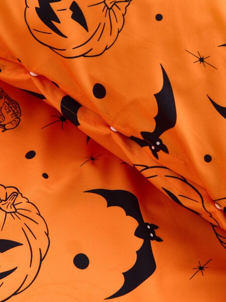 Sinsay - Súprava posteľnej bielizne s halloweenskym motívom - oranžová