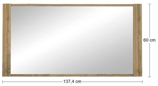 Zrkadlo na stenu Finni M-1370 - dub wotan