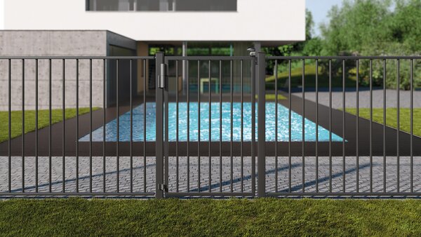 LOCINOX ® Záves, zabudovaný zatvárač, brány do 75 kg/1,1 m, RAL 9005