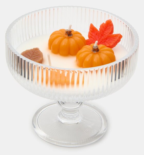 Sinsay - Vonná sviečka s motívom tekvice a listov Pumpkin Spice - biela