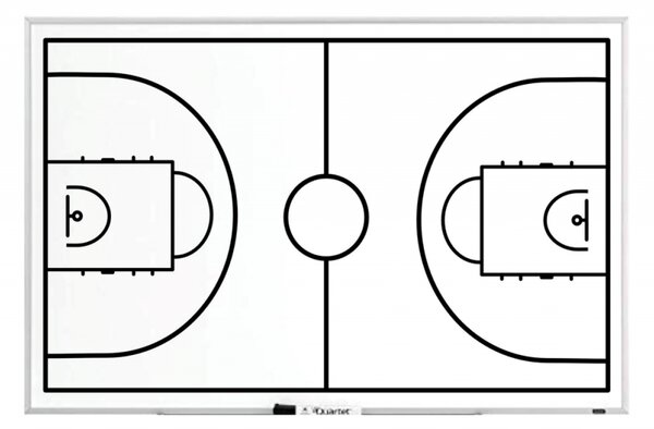 Toptabule.sk VOLTAB-1 Trénerská magnetická tabuľa Basketbalová 40x30cm