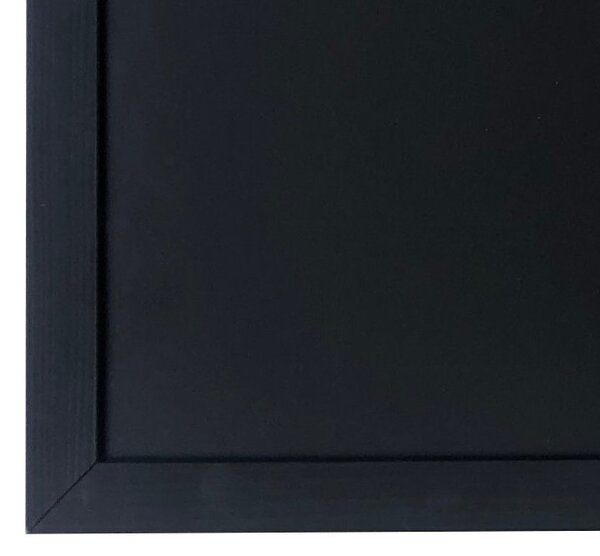 Čierna magnetická tabuľa v čiernom drevenom ráme 60x40 cm