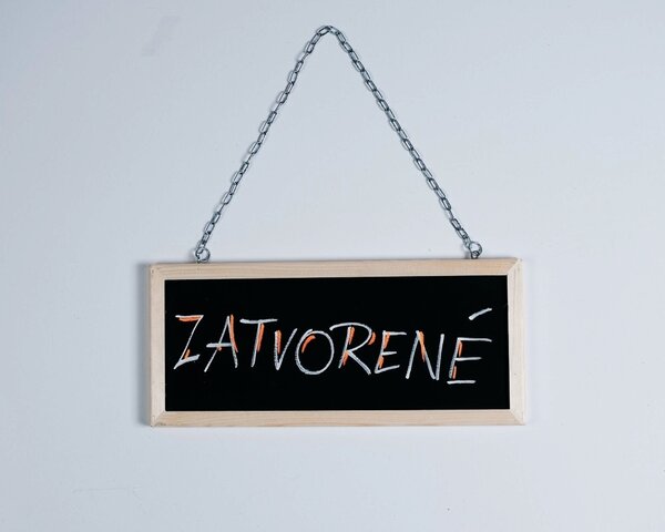 Kriedová tabuľka na dvere 32x14 cm