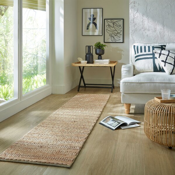 Flair Rugs , Behúň Drew Braid Stripe Natural, 60x230, béžová, chodba / predsieň