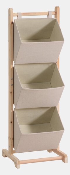 Sinsay - Regál s textilnými boxmi - béžová