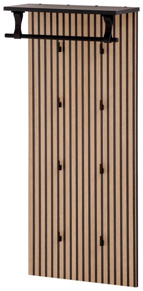 VEŠIAKOVÝ PANEL, čierna, farba duba, 50/110,6/20,9 cm MID.YOU - Vešiakové steny, Online Only