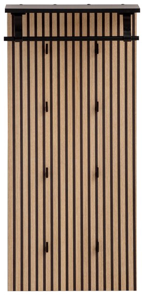 VEŠIAKOVÝ PANEL, čierna, farba duba, 50/110,6/20,9 cm MID.YOU - Vešiakové steny, Online Only