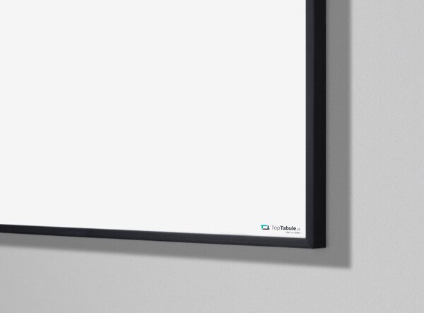 Biela tabuľa na magnetky PREMIUM v hliníkovom čiernom ráme 200x100 cm