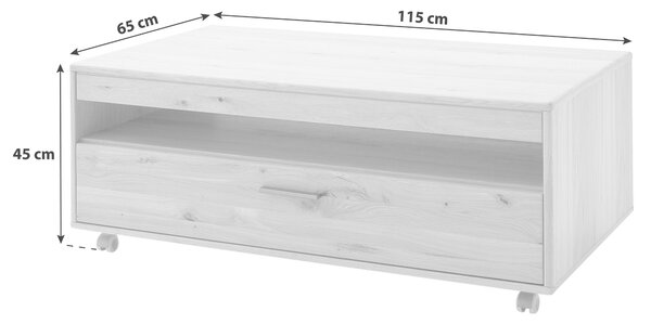 KONFERENČNÝ STOLÍK, farba duba, drevo, kompozitné drevo, 115/65/45 cm Livetastic - Stolíky do obývačky, Online Only