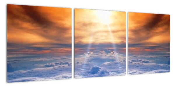Moderný obraz - slnko nad oblaky (Obraz 90x30cm)