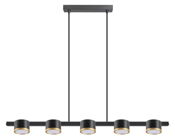LED Luster na lanku MIRELLA 5xGX53/6W/230V čierna